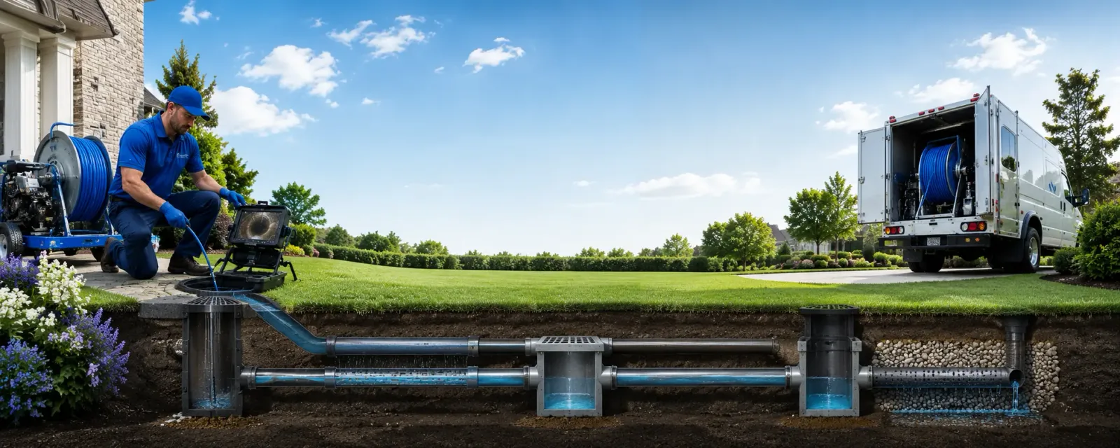 Outdoor drain cleaning information for Helmetta, NJ